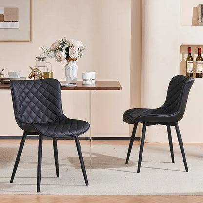 Dining Chairs Set of 2 Modern Leather Upholstered Dining Room Chair