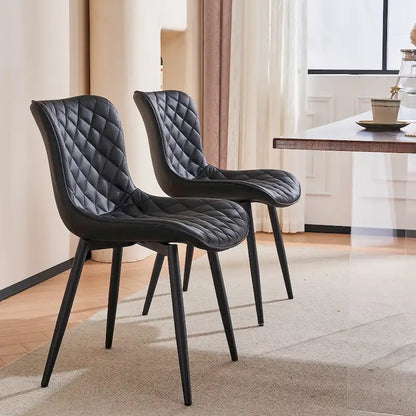 Dining Chairs Set of 2 Modern Leather Upholstered Dining Room Chair