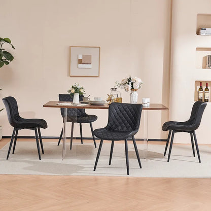 Dining Chairs Set of 2 Modern Leather Upholstered Dining Room Chair