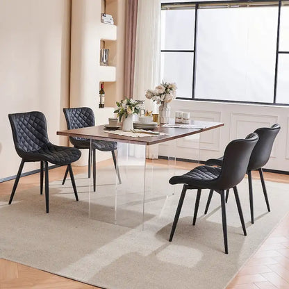 Dining Chairs Set of 2 Modern Leather Upholstered Dining Room Chair