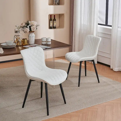 Dining Chairs Set of 2 Modern Leather Upholstered Dining Room Chair