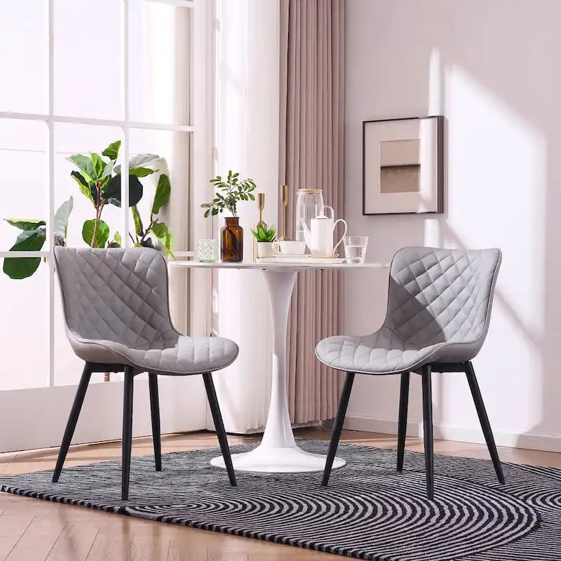Dining Chairs Set of 2 Modern Leather Upholstered Dining Room Chair
