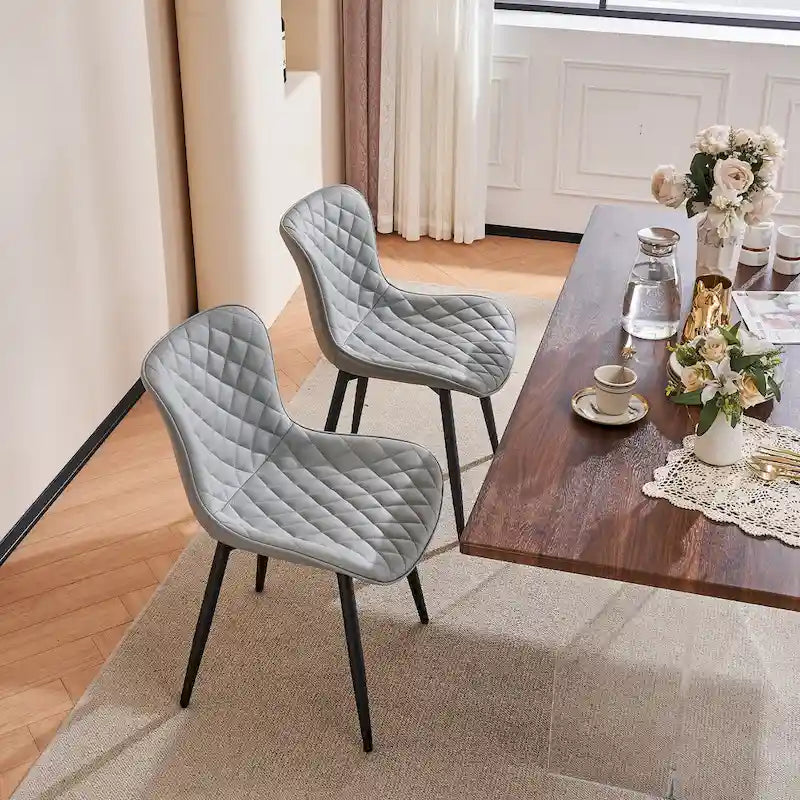 Dining Chairs Set of 2 Modern Leather Upholstered Dining Room Chair