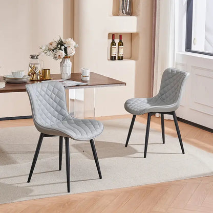 Dining Chairs Set of 2 Modern Leather Upholstered Dining Room Chair