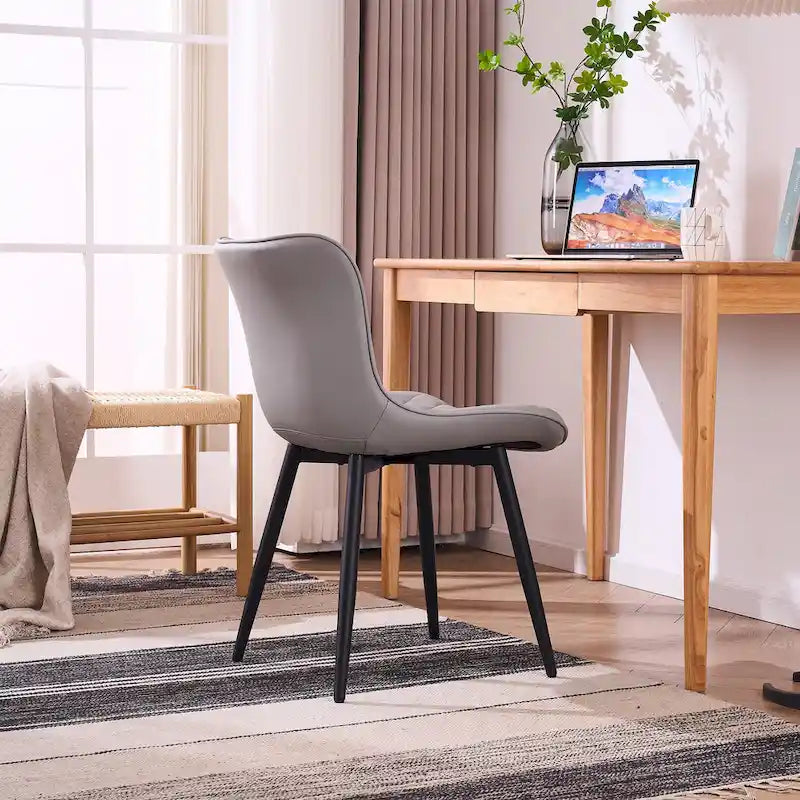 Dining Chairs Set of 2 Modern Leather Upholstered Dining Room Chair