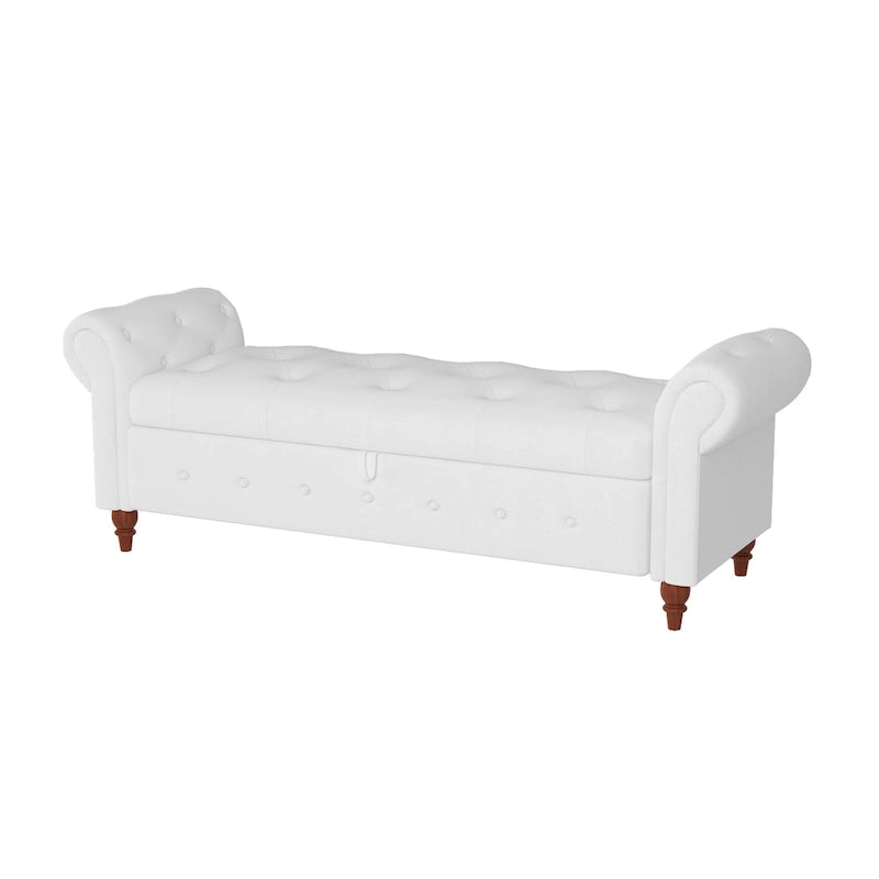 63 Fabric Bed Bench With Storage