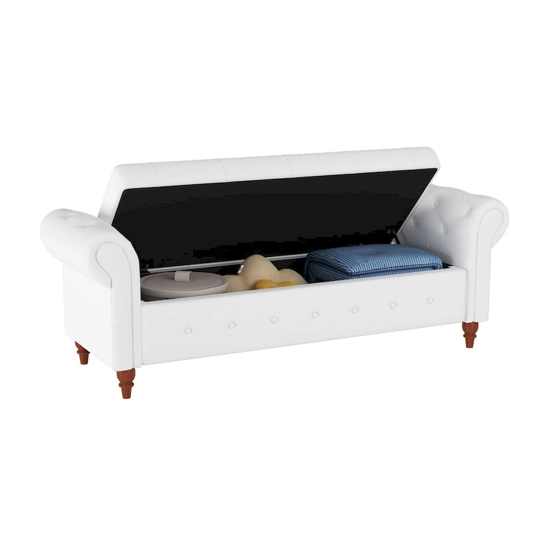 63 Fabric Bed Bench With Storage