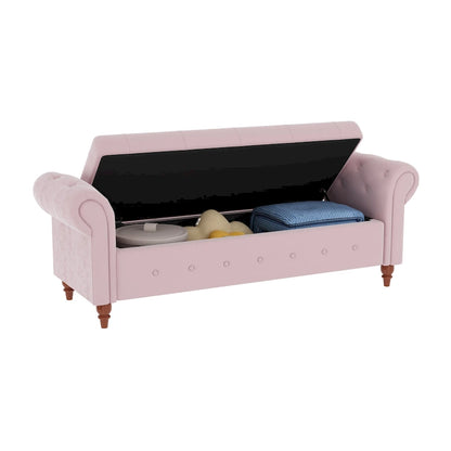 63 Fabric Bed Bench With Storage