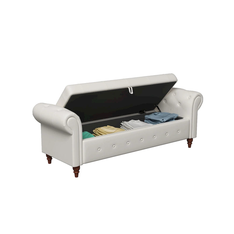 63 Fabric Bed Bench With Storage