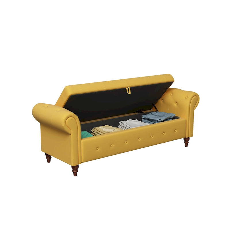 63 Fabric Bed Bench With Storage
