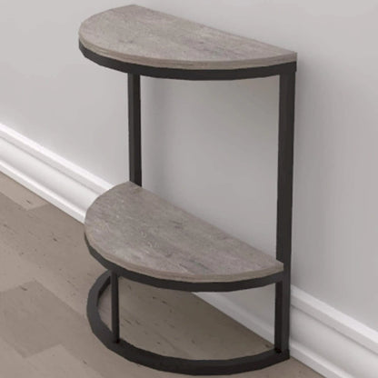 End Table Half Round, Narrow Side Table, Slim C Table for Sofa Couch