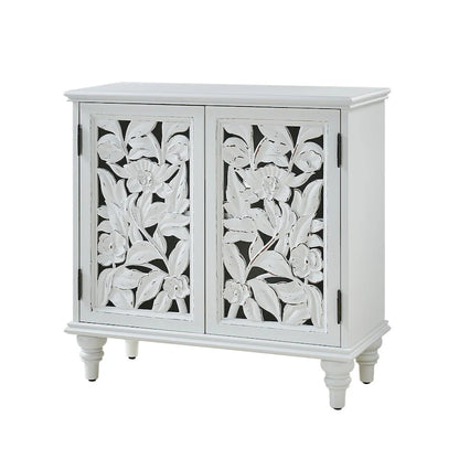 Alban Traditional 32Tall 2 Hollow Door Accent Cabinet with LED light by HULALA HOME