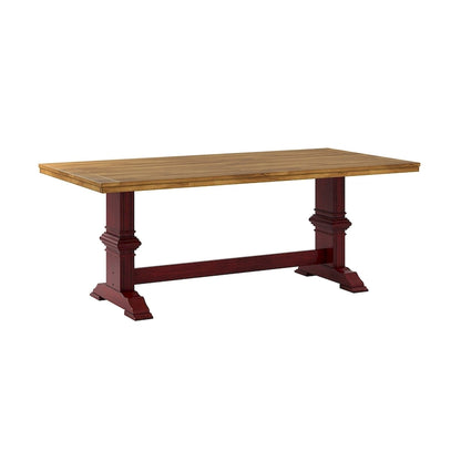 Eleanor Two-tone Solid Wood Top Dining Table by iNSPIRE Q Classic