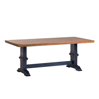 Eleanor Two-tone Solid Wood Top Dining Table by iNSPIRE Q Classic