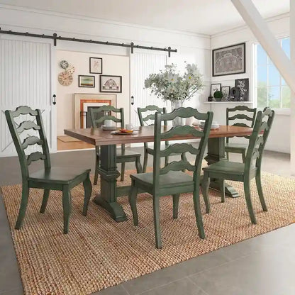 Eleanor Two-tone Solid Wood Top Dining Table by iNSPIRE Q Classic