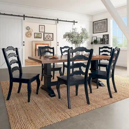 Eleanor Two-tone Solid Wood Top Dining Table by iNSPIRE Q Classic