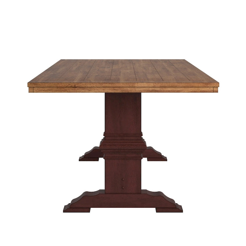 Eleanor Two-tone Solid Wood Top Dining Table by iNSPIRE Q Classic