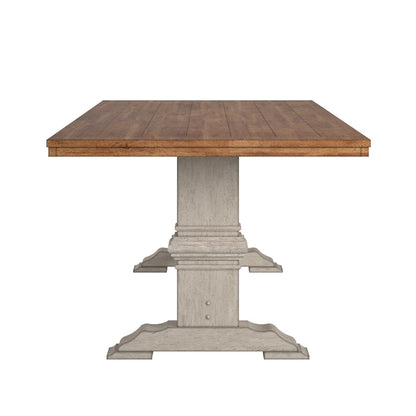 Eleanor Two-tone Solid Wood Top Dining Table by iNSPIRE Q Classic