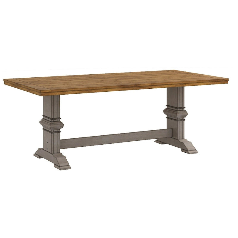 Eleanor Two-tone Solid Wood Top Dining Table by iNSPIRE Q Classic