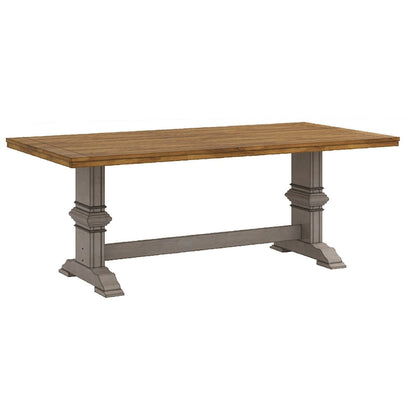 Eleanor Two-tone Solid Wood Top Dining Table by iNSPIRE Q Classic
