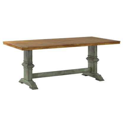 Eleanor Two-tone Solid Wood Top Dining Table by iNSPIRE Q Classic