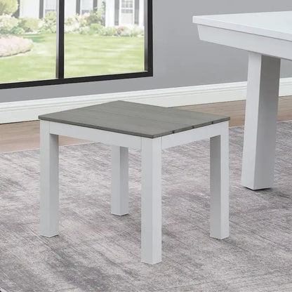 Norwalk Indoor/Outdoor 7ft Slate Pool Table 6-Seater Dining Set with 4 Benches & Accessories, White Finish