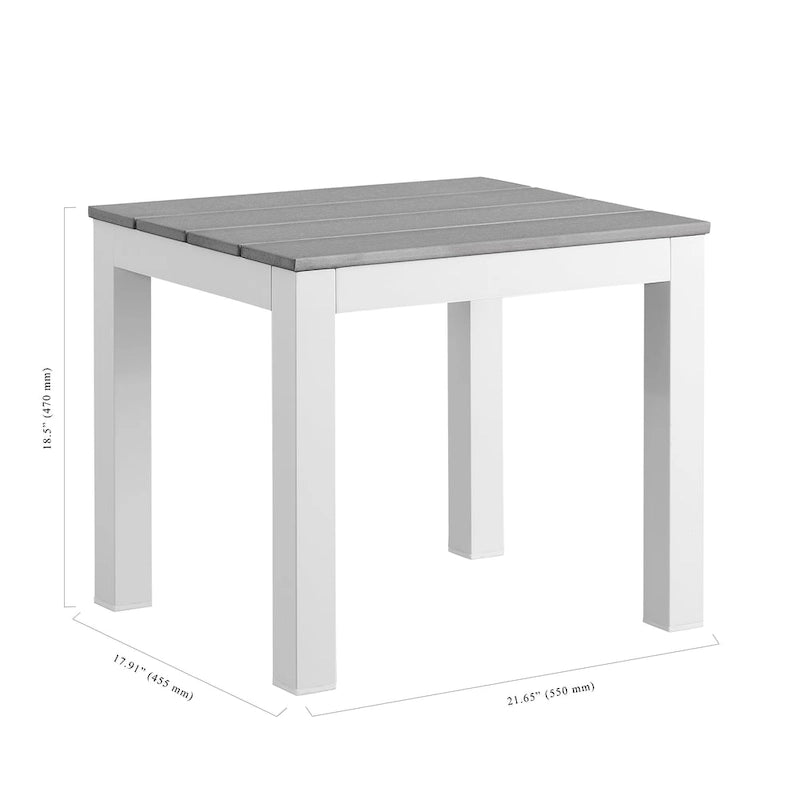 Norwalk Indoor/Outdoor 7ft Slate Pool Table 6-Seater Dining Set with 4 Benches & Accessories, White Finish