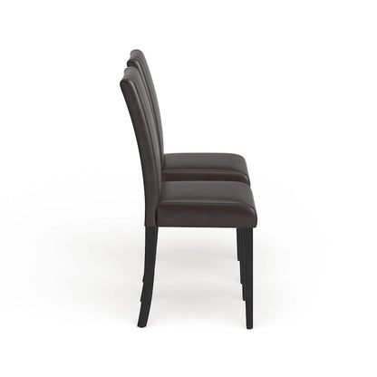 Roundhill Furniture Urban-Style Solid Wood Leatherette Small Padded Parson Chairs (Set of 2)