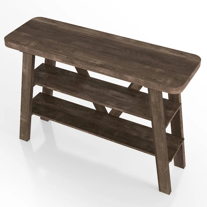 Maison Farmhouse 47-inch 2-Open Shelf Console Table
