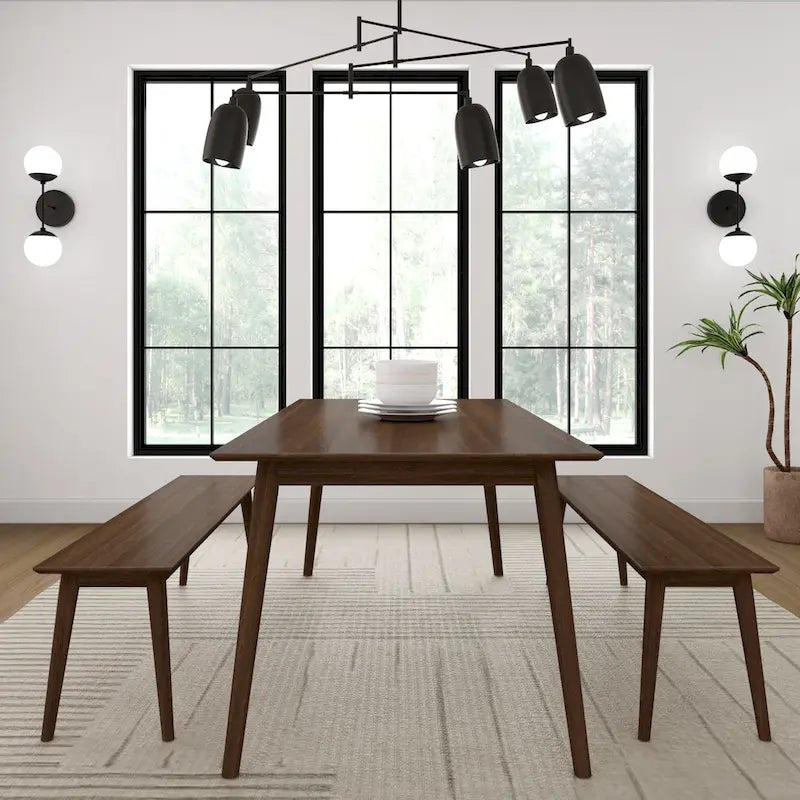 Plank and Beam Mid-Century Modern Dining Bench - 59