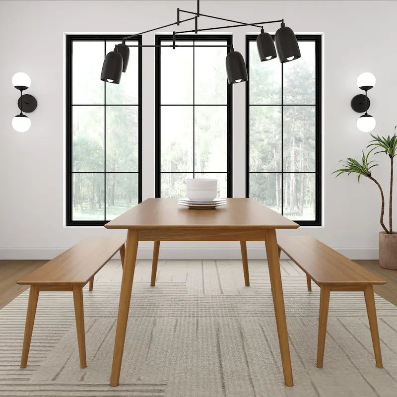 Plank and Beam Mid-Century Modern Dining Bench - 59