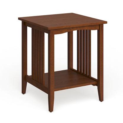 Porch & Den Clifton Mission Medium Oak Wood Finish Side Table