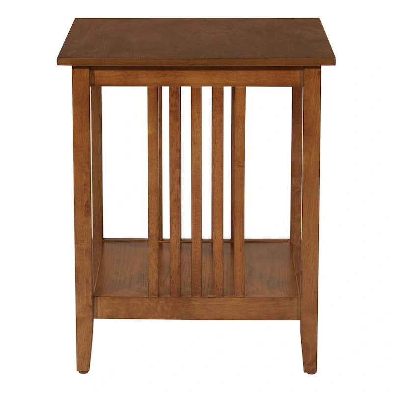 Porch & Den Clifton Mission Medium Oak Wood Finish Side Table