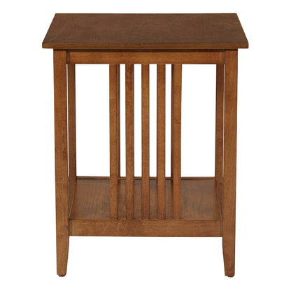 Porch & Den Clifton Mission Medium Oak Wood Finish Side Table
