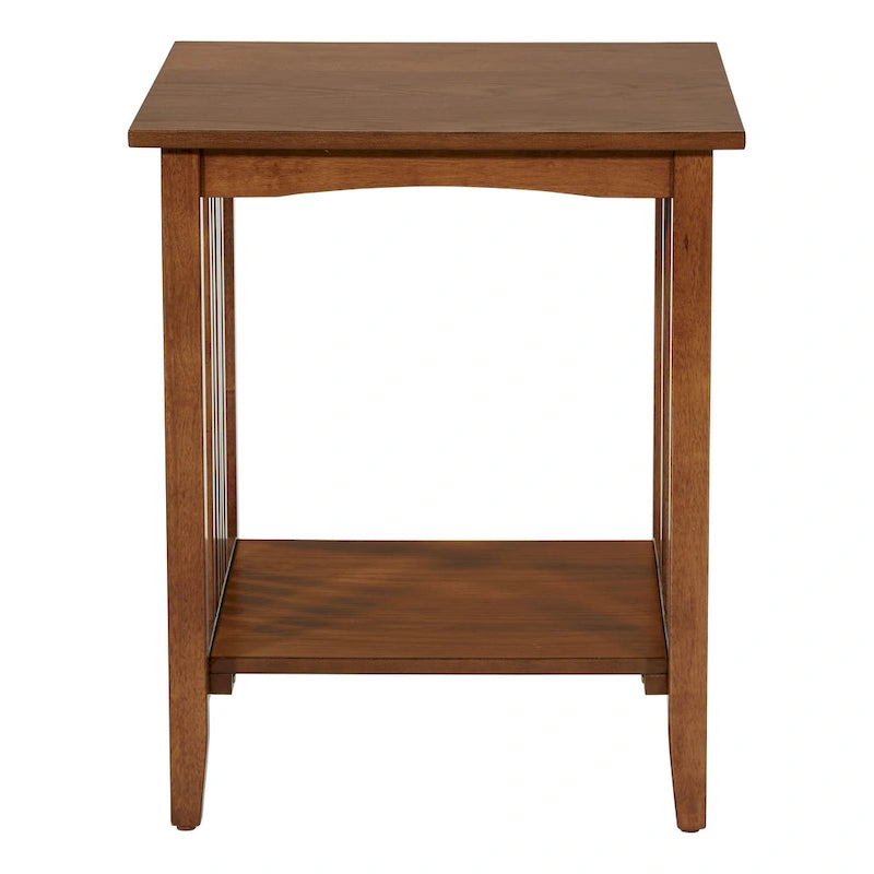 Porch & Den Clifton Mission Medium Oak Wood Finish Side Table