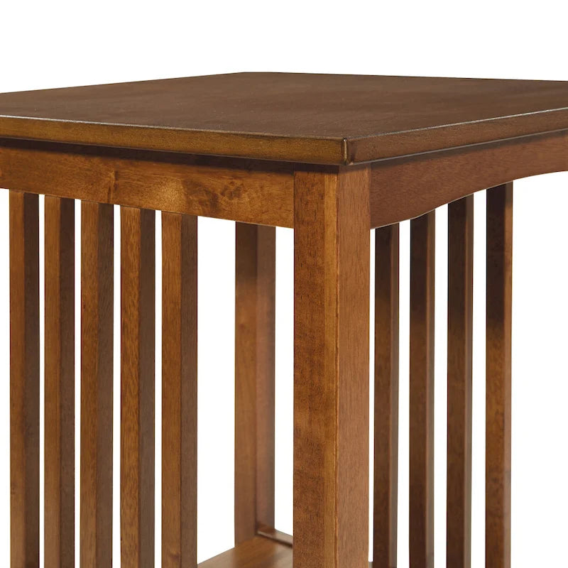 Porch & Den Clifton Mission Medium Oak Wood Finish Side Table