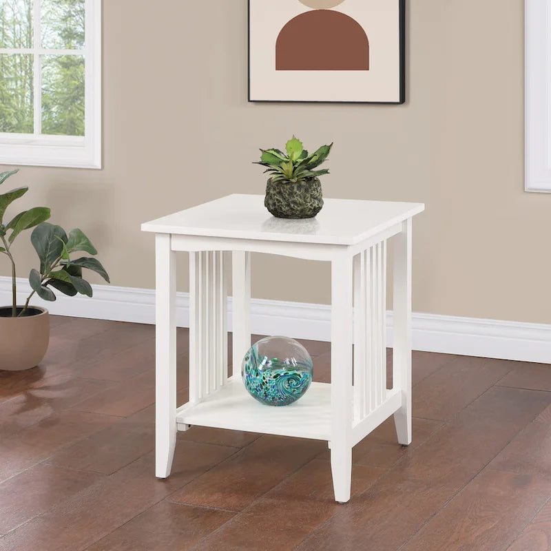 Porch & Den Clifton Mission Medium Oak Wood Finish Side Table