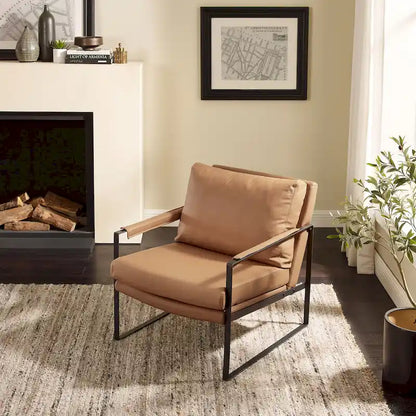 Art Leon Mid-centuery Modern Genuine Leather Chair