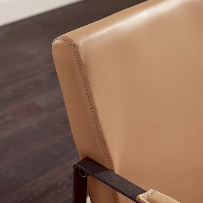 Art Leon Mid-centuery Modern Genuine Leather Chair