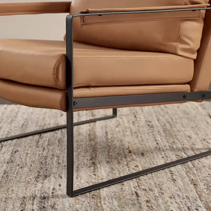 Art Leon Mid-centuery Modern Genuine Leather Chair