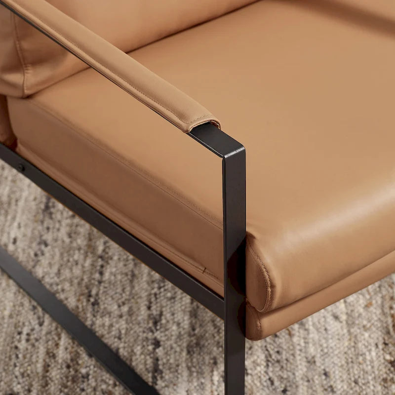 Art Leon Mid-centuery Modern Genuine Leather Chair