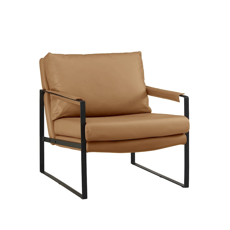 Art Leon Mid-centuery Modern Genuine Leather Chair