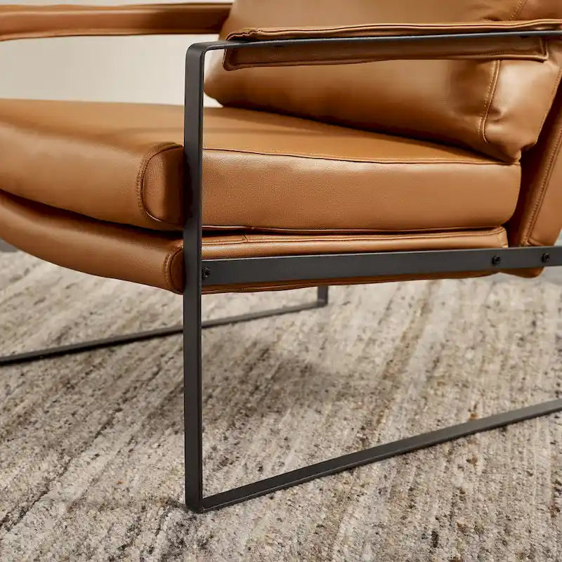 Art Leon Mid-centuery Modern Genuine Leather Chair