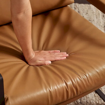 Art Leon Mid-centuery Modern Genuine Leather Chair