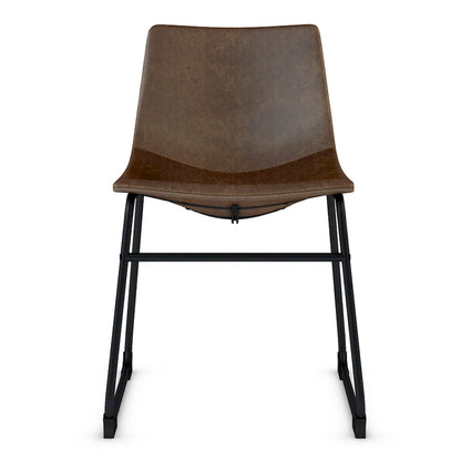 Carbon Loft Inyo Faux Leather Armless Dining Chairs (Set of 2)