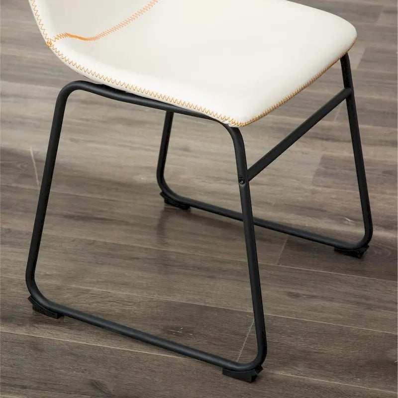 Carbon Loft Inyo Faux Leather Armless Dining Chairs (Set of 2)