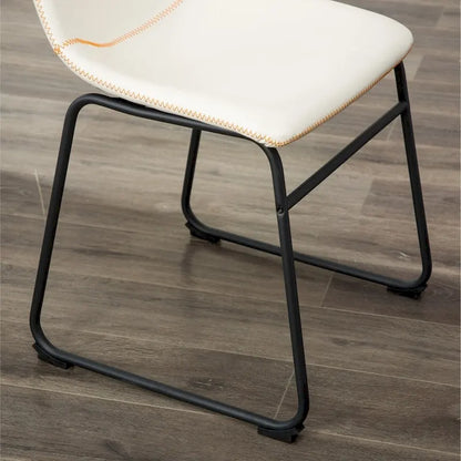 Carbon Loft Inyo Faux Leather Armless Dining Chairs (Set of 2)