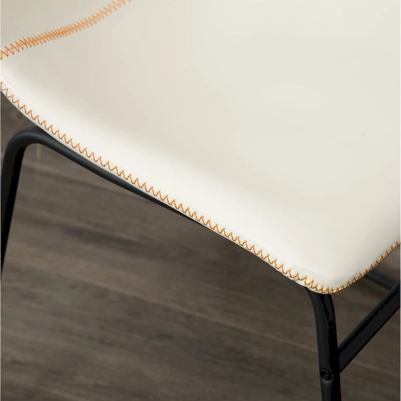 Carbon Loft Inyo Faux Leather Armless Dining Chairs (Set of 2)