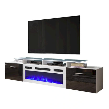 Rova WH-EF Electric Fireplace Modern 75 TV Stand