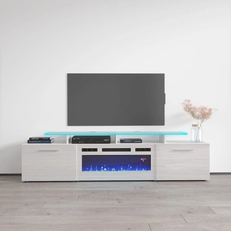 Rova WH-EF Electric Fireplace Modern 75 TV Stand